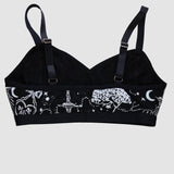 White on Black 'Spellbound' Bralette