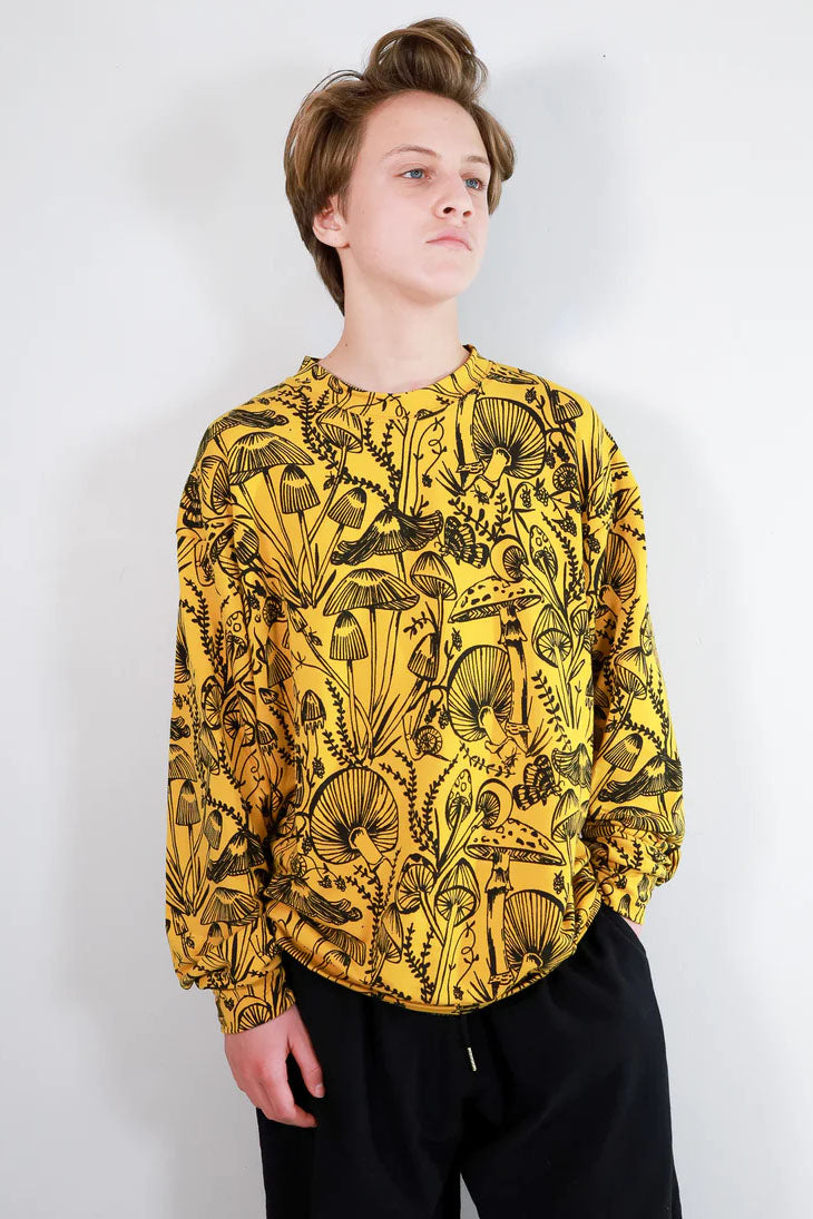 Marigold Shroomed Relaxed Fit Sweatshirt - Thief and Bandit