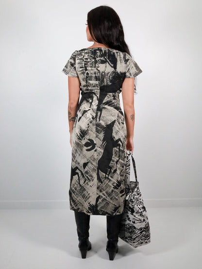 Horses Print Elyse Dress