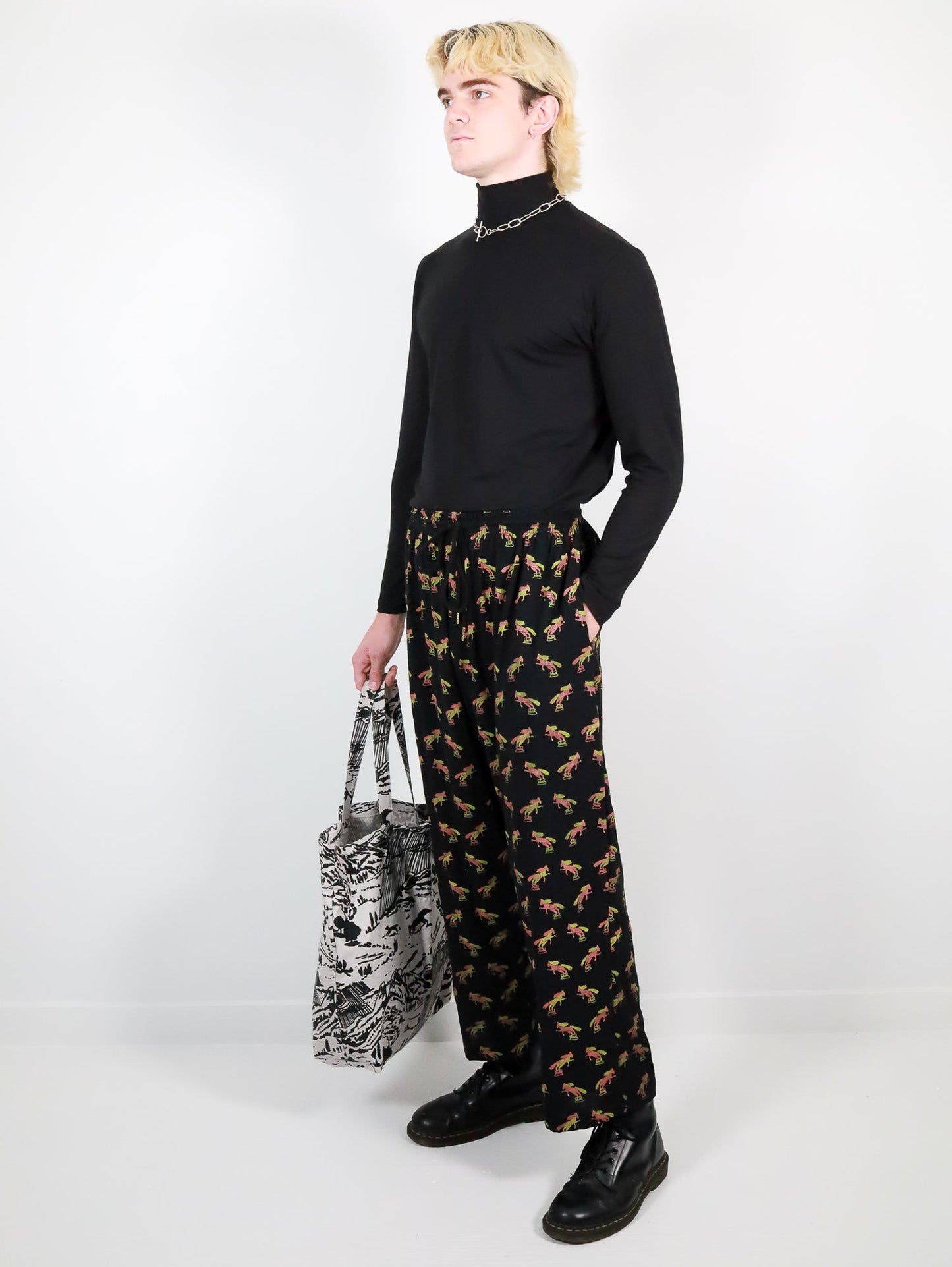 Black Trophy Crêpe Pants