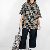 Wavy Plaid Crêpe Button Up - Thief and Bandit