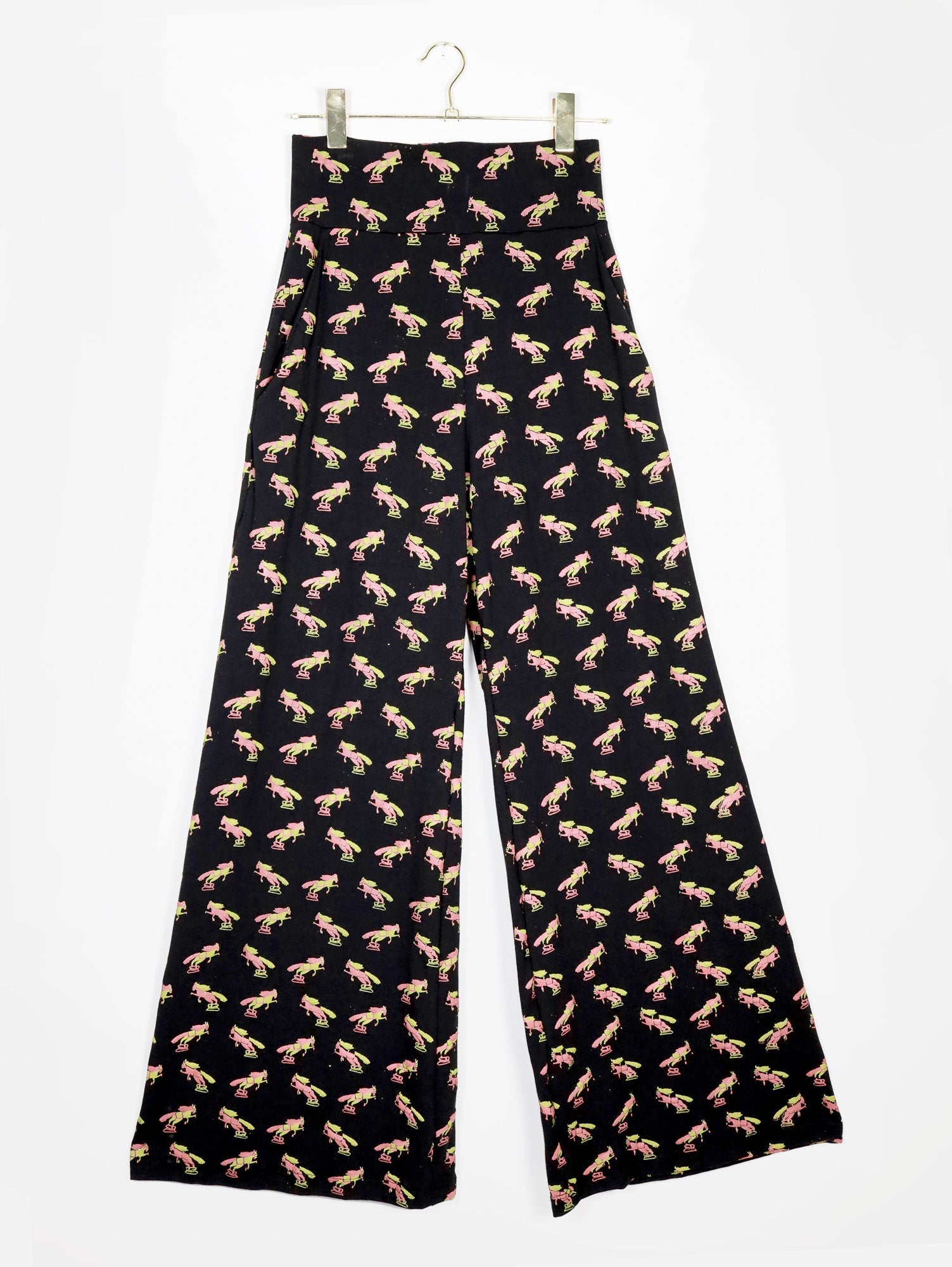 Black Trophy High Waisted Wide Leg Pants - Thief and Bandit